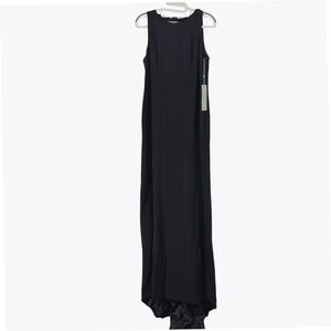 Worth Black Double Cady Knot Back Gala Dress Sleeveless Maxi‎ Gown Size 6 New